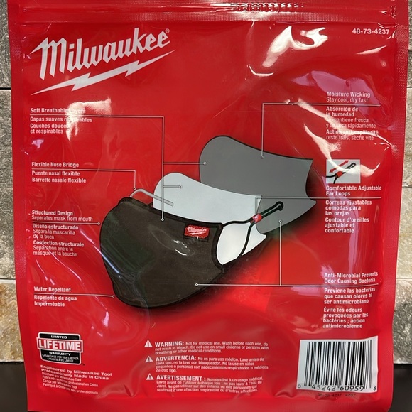 3/$30🛍 Milwaukee 3 Layer Performance Mask 1-Pack - Picture 11 of 14